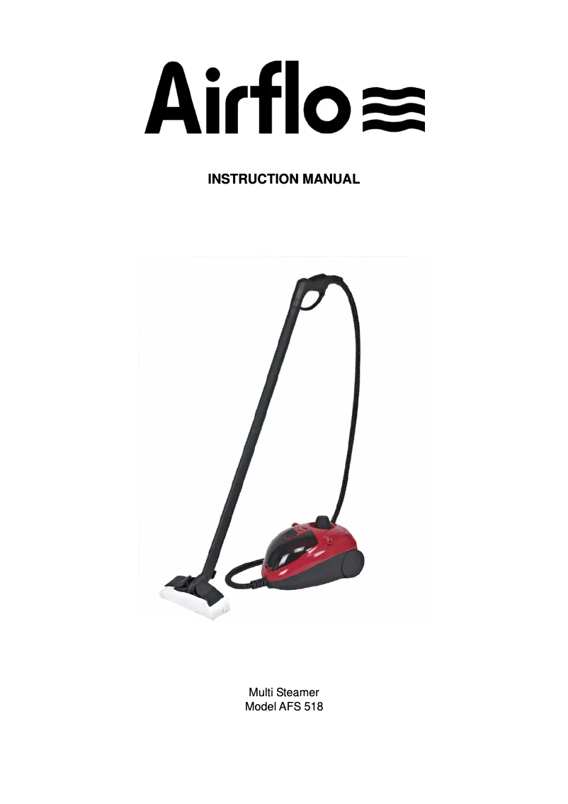 First page image of the manual for AFS518