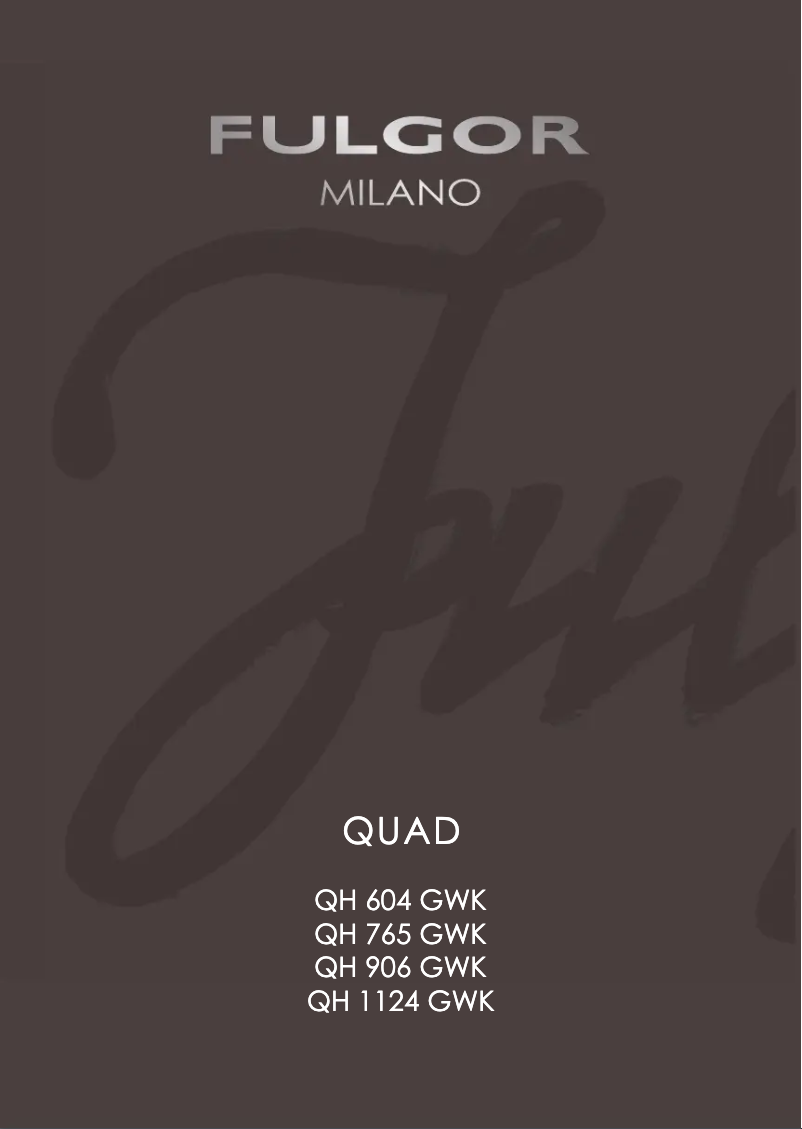 First page image of the manual for QH 604 GWK