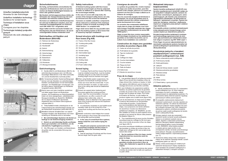 First page image of the manual for BKWDE600090