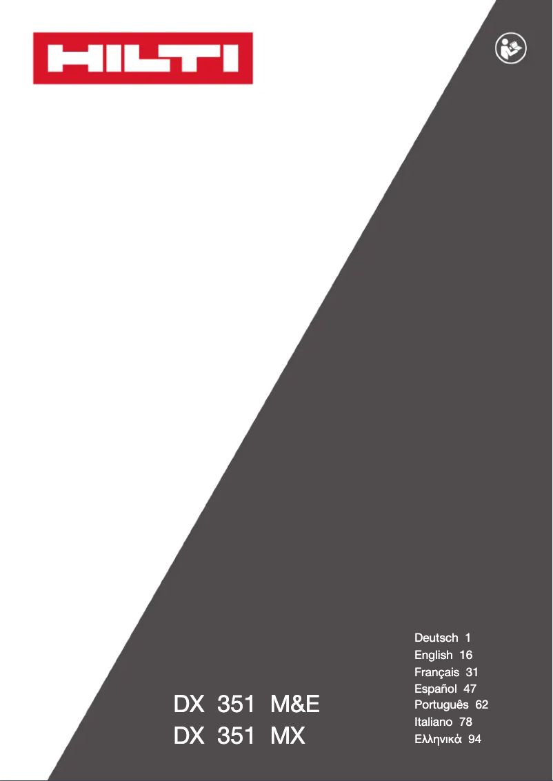 Page 1 of the manual User Manual Hilti X-MW ALH CL