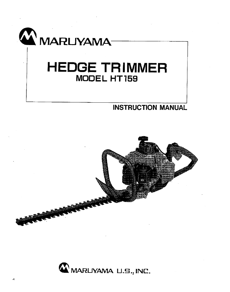 First page image of the manual for HT159L