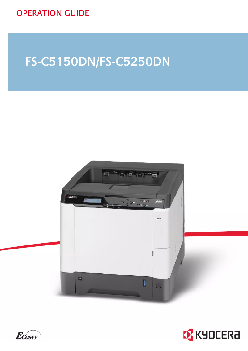 First page image of the manual for FS-C5150DN
