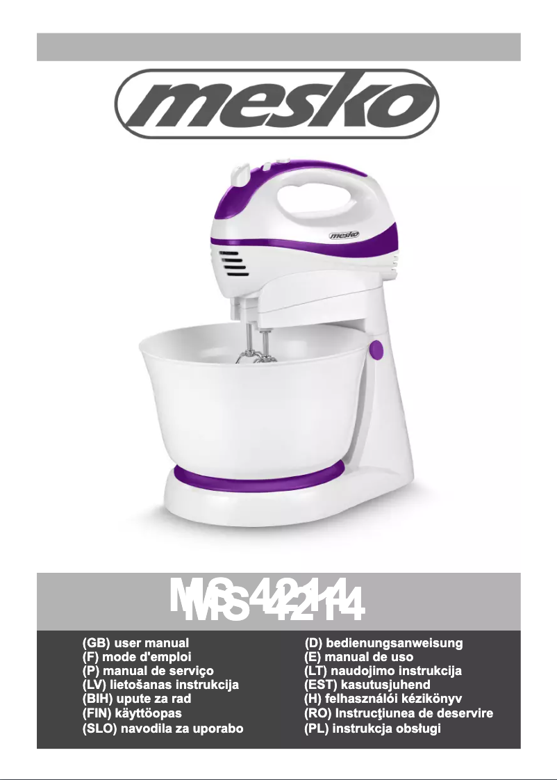 Image de la première page du manuel de l'appareil MS 4214