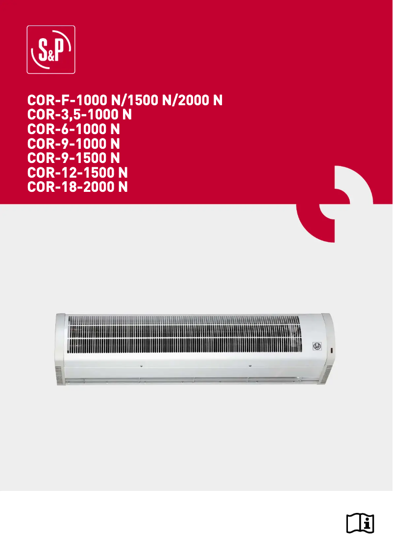 First page image of the manual for COR-9-1000 N