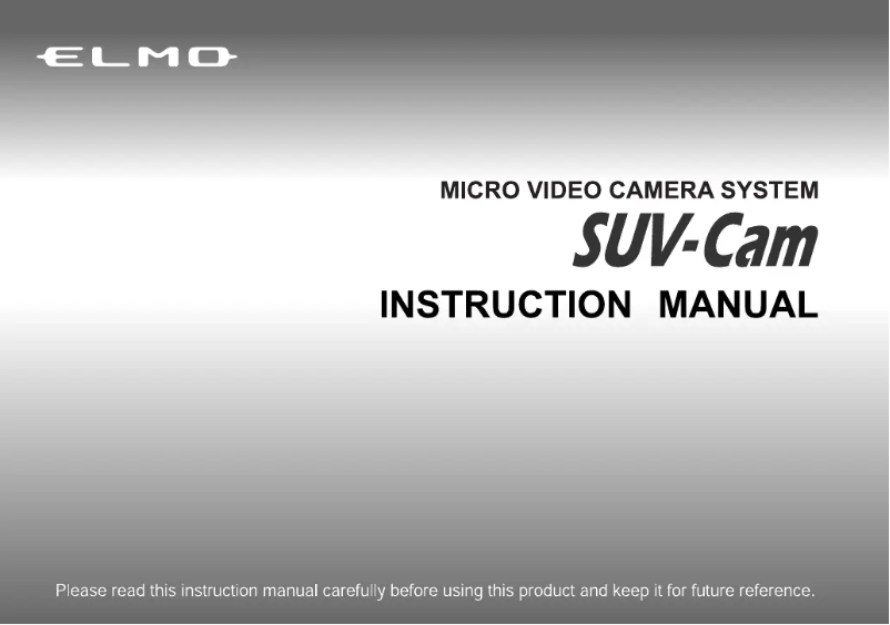 Page 1 of the manual User Manual Elmo SUV-Cam PRO