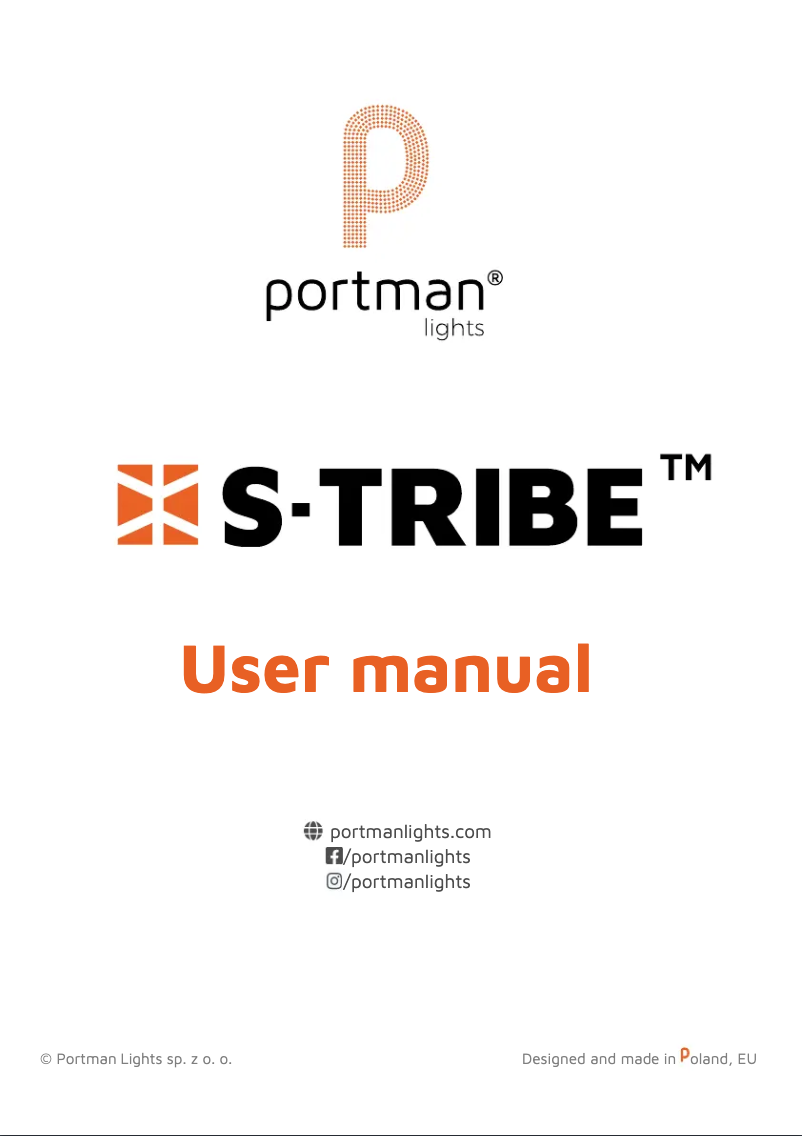 Page 1 of the manual User Manual Portman S-TRIBE