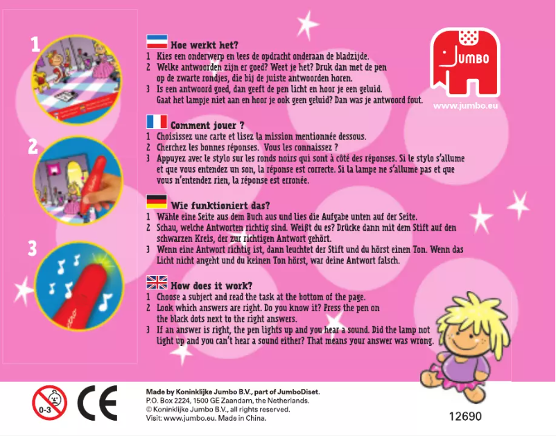 First page image of the manual for Electro Wonderpen Meisjes