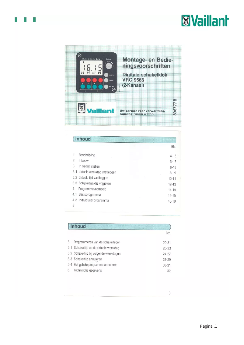 First page image of the manual for VRC 9566