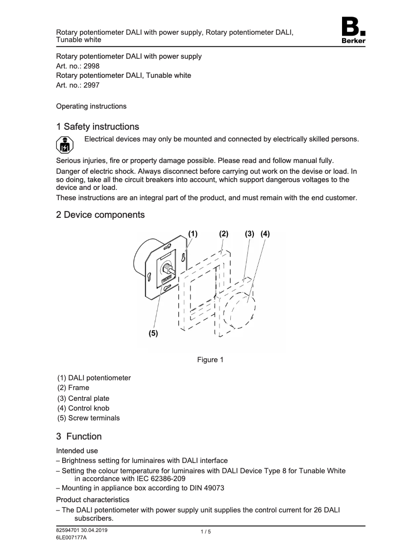 First page image of the manual for 2997