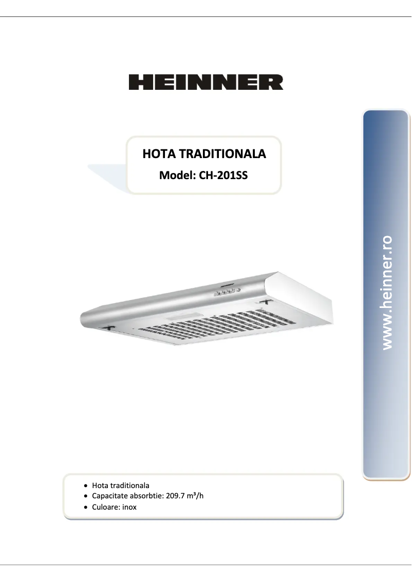 First page image of the manual for CH-201SS