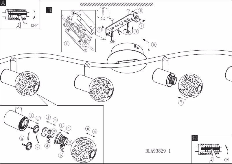 Page 1 of the manual User Manual Eglo Basento