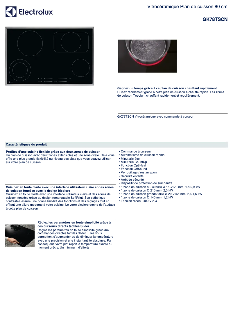 First page image of the manual for GK78TSCN