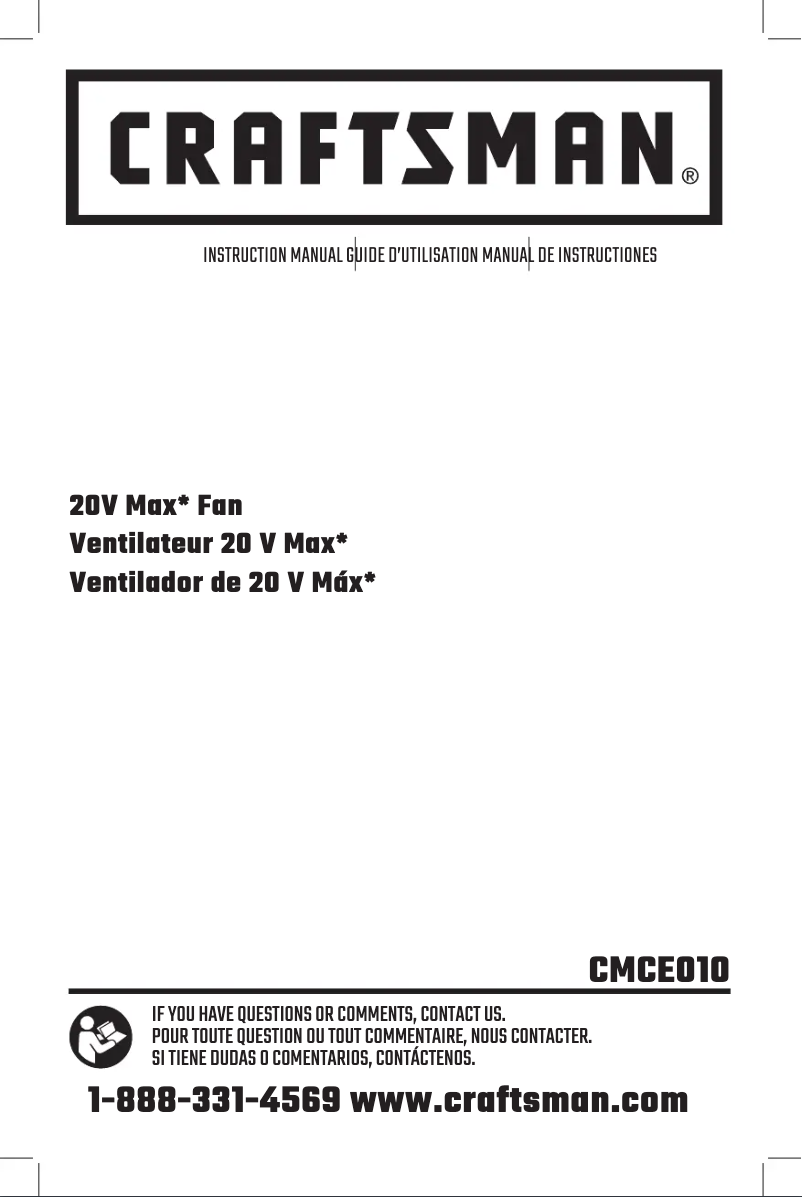 Page 1 de la notice Manuel utilisateur Craftsman CMCE010