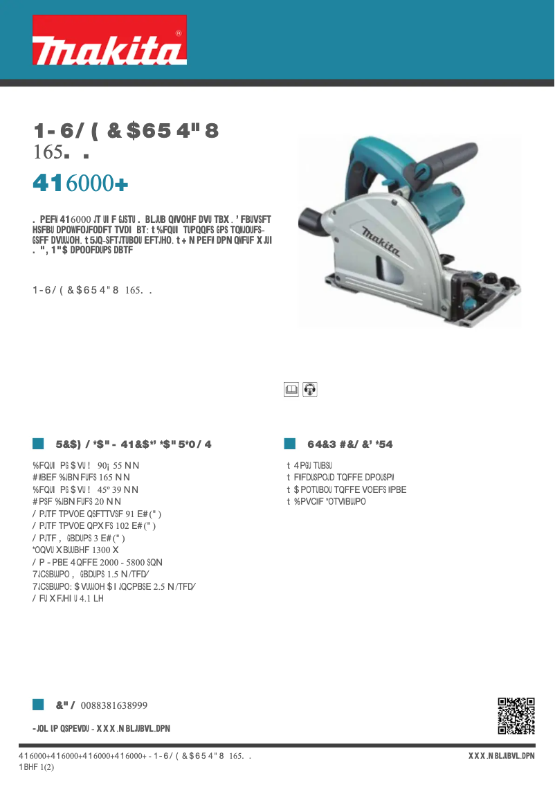 First page image of the manual for SP6000J