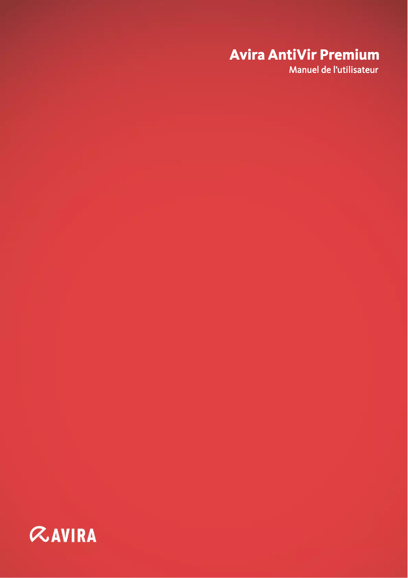 Page 1 de la notice Manuel utilisateur Avira AntiVir Premium