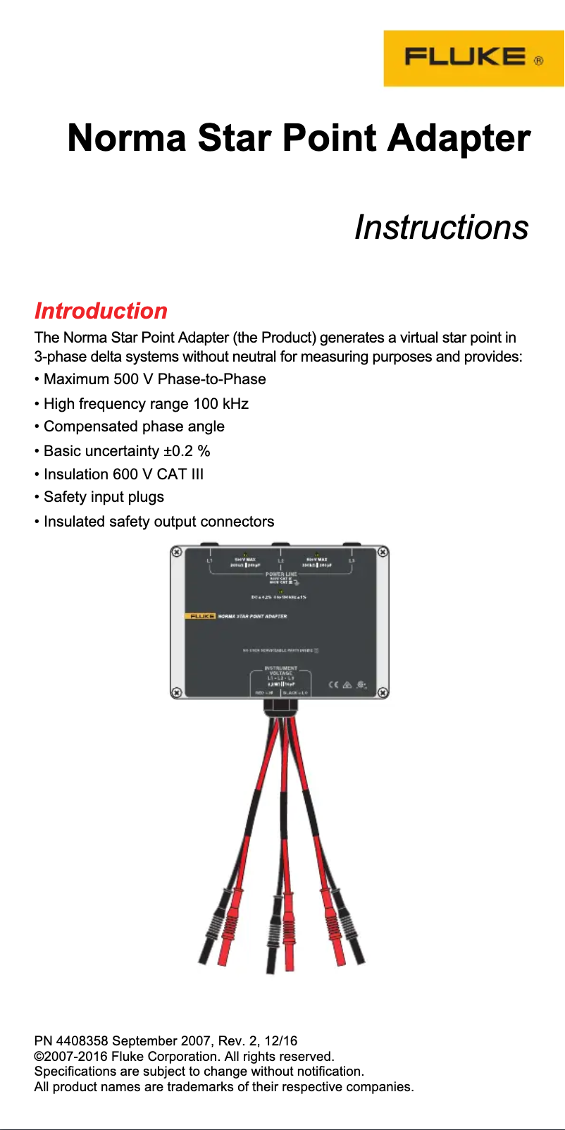 First page image of the manual for Norma 5000