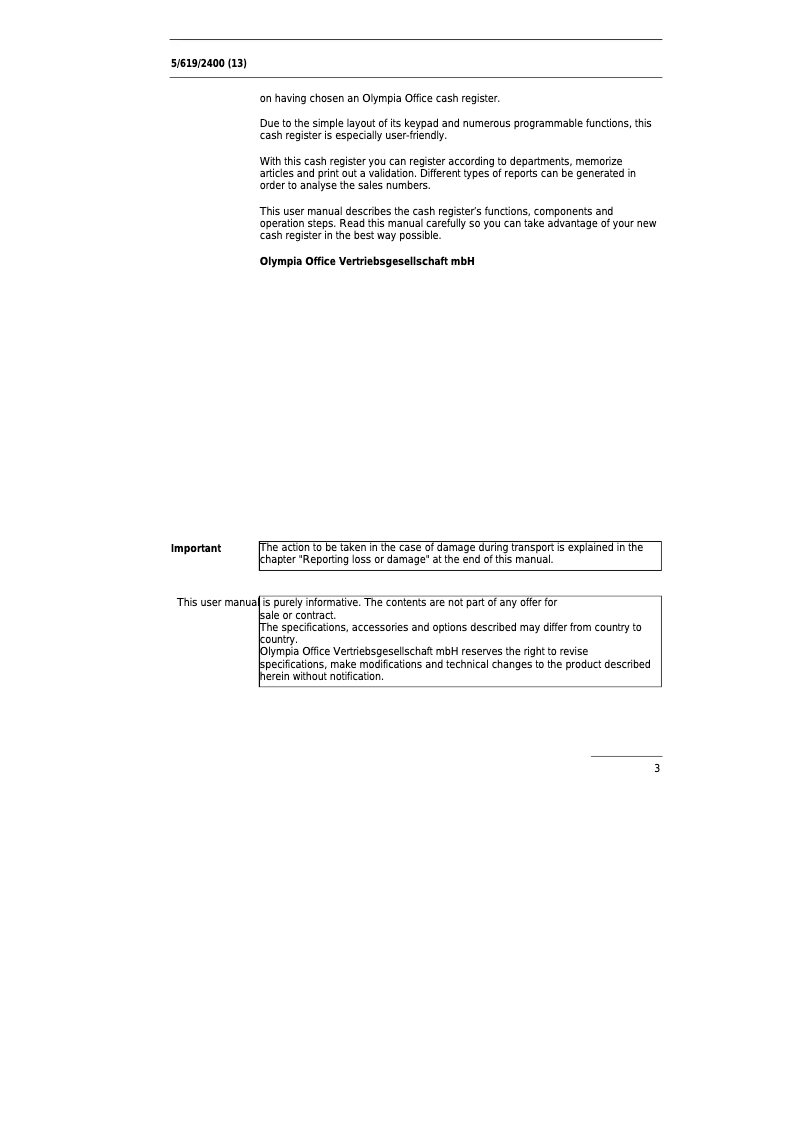 First page image of the manual for CM 1712