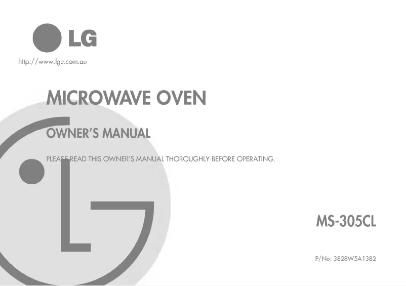 First page image of the manual for MS-305CL