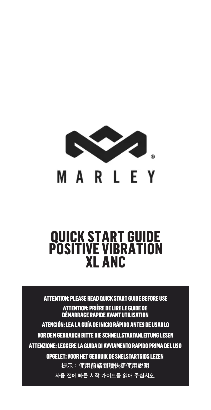 Page 1 of the manual User Manual House of Marley Positive Vibration XL ANC