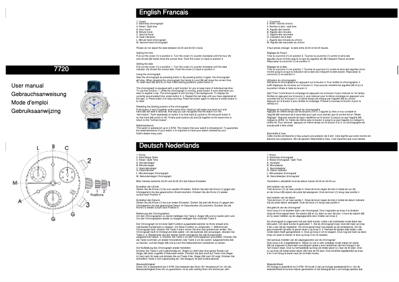 Page 1 of the manual User Manual Davis 7720