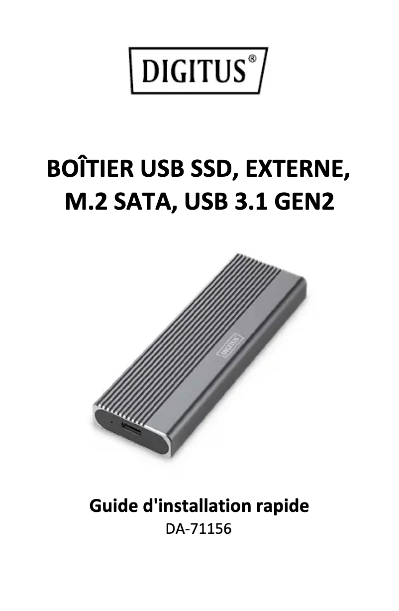 Page 1 of the manual User Manual Digitus DA-71156