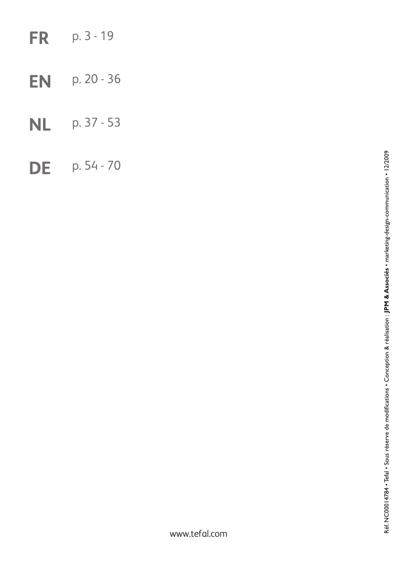 First page image of the manual for Baguette and Co OW6000