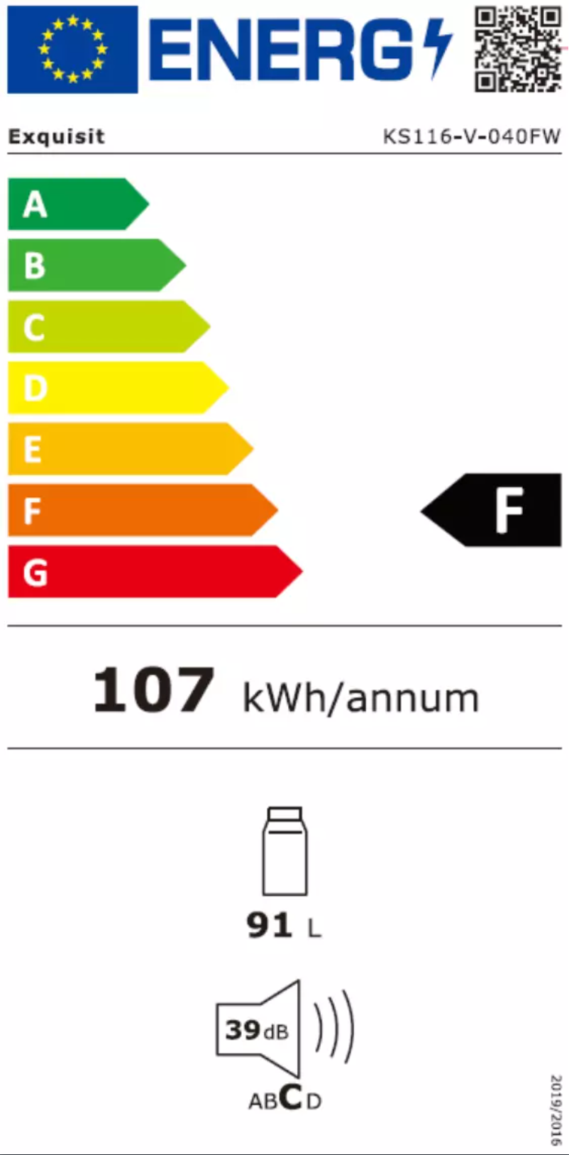 Page 1 of the manual User Manual Exquisit KS116-V-040FW