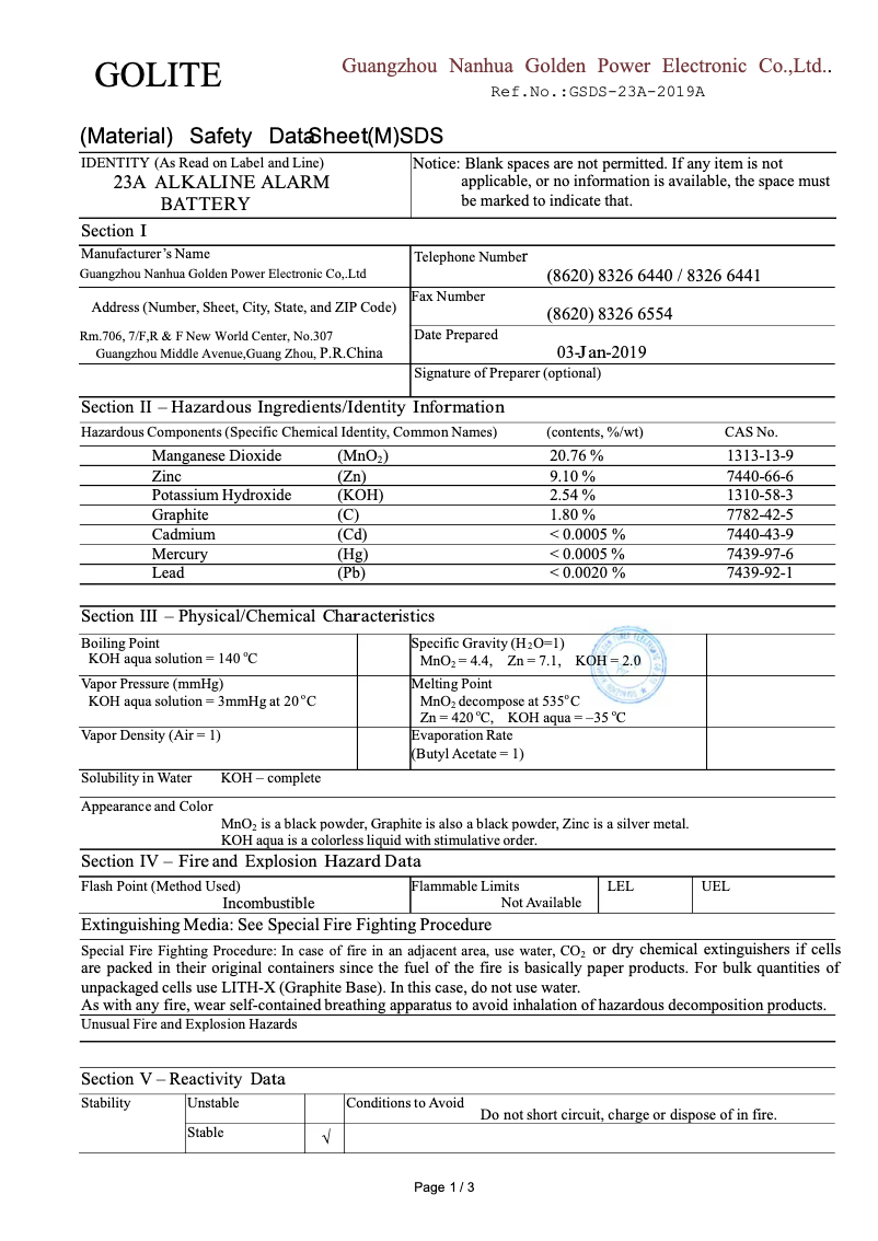 Page 1 of the manual Technical Sheet Byron DB411E.