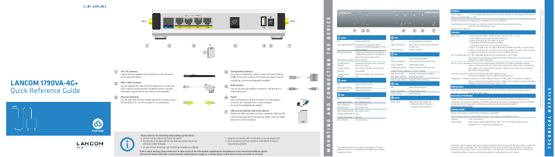 Image de la première page du manuel de l'appareil 1790VA-4G