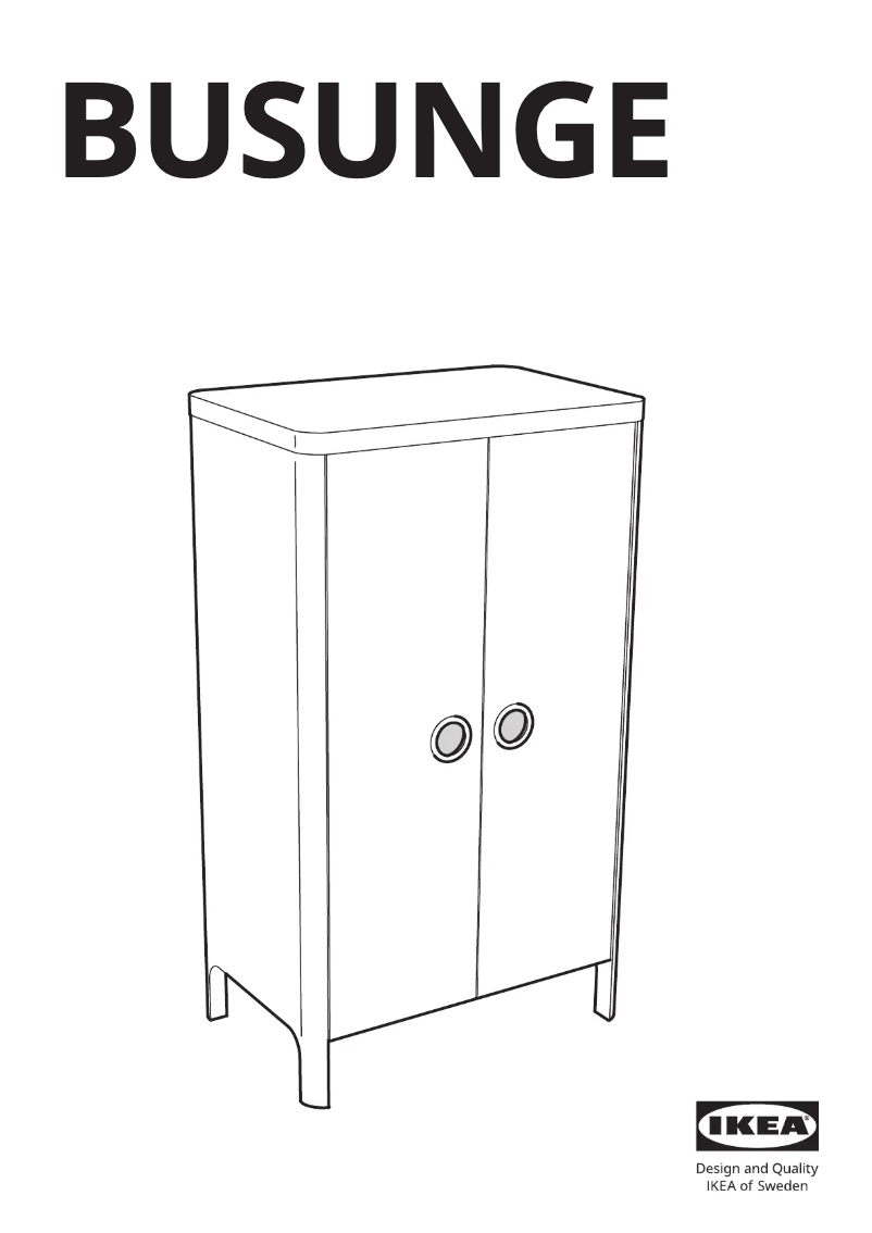 Page 1 of the manual User Manual Ikea BUSUNGE 403.513.50