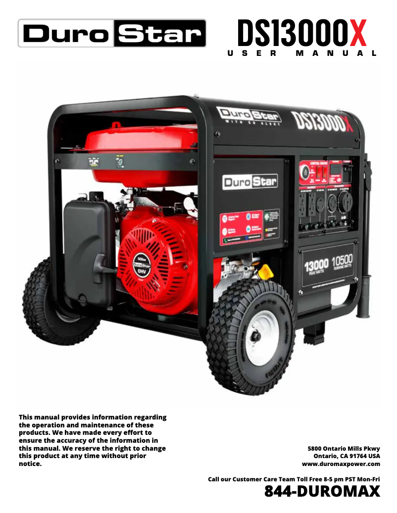 First page image of the manual for DS13000X