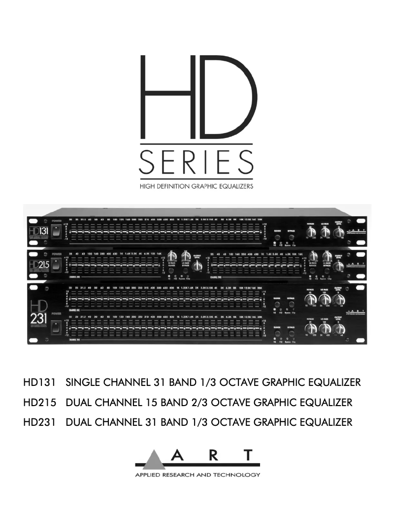 First page image of the manual for HD-215