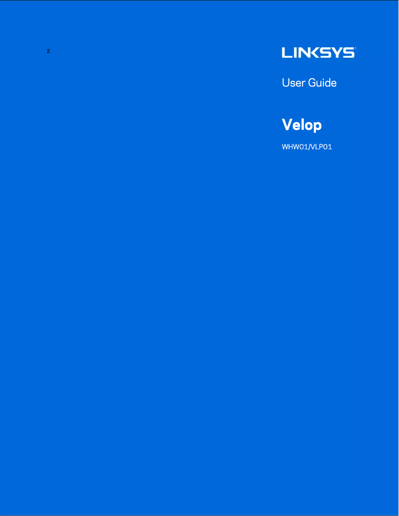 First page image of the manual for Velop WHW0102