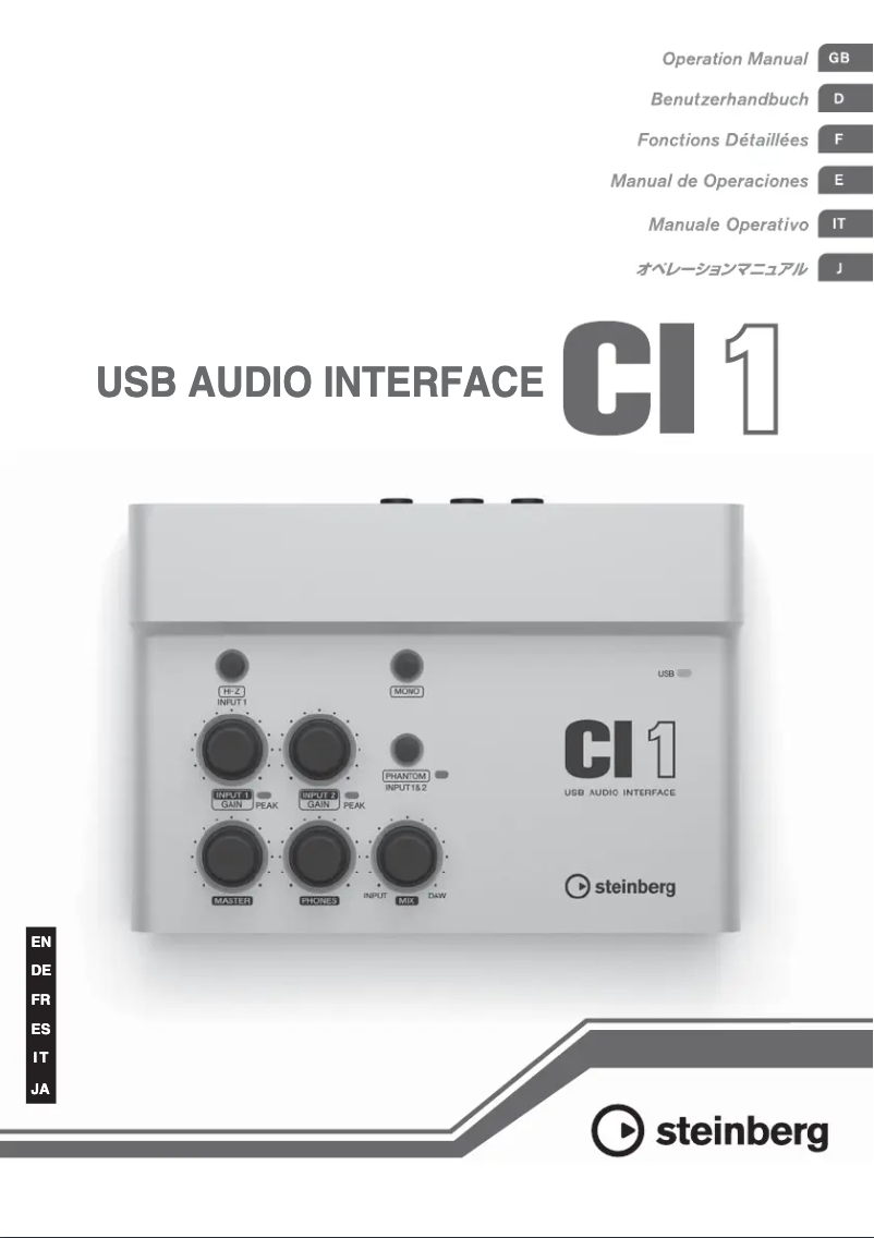 First page image of the manual for CI1