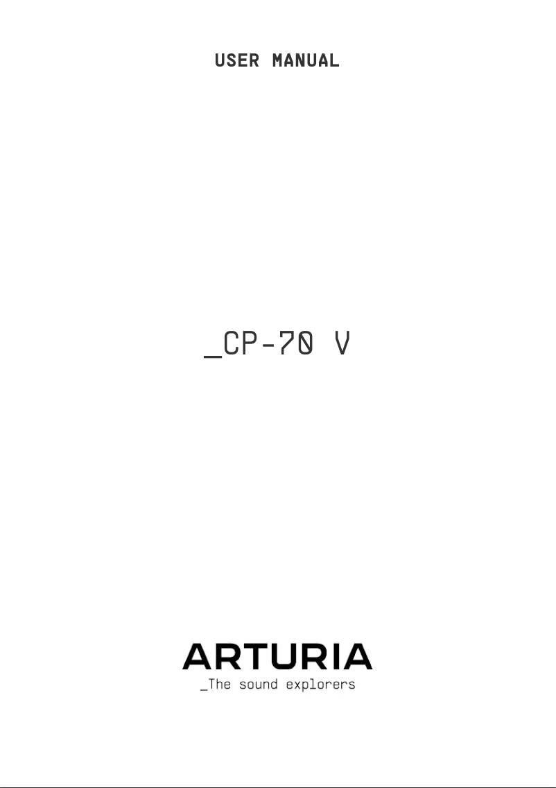 First page image of the manual for CP-70 V
