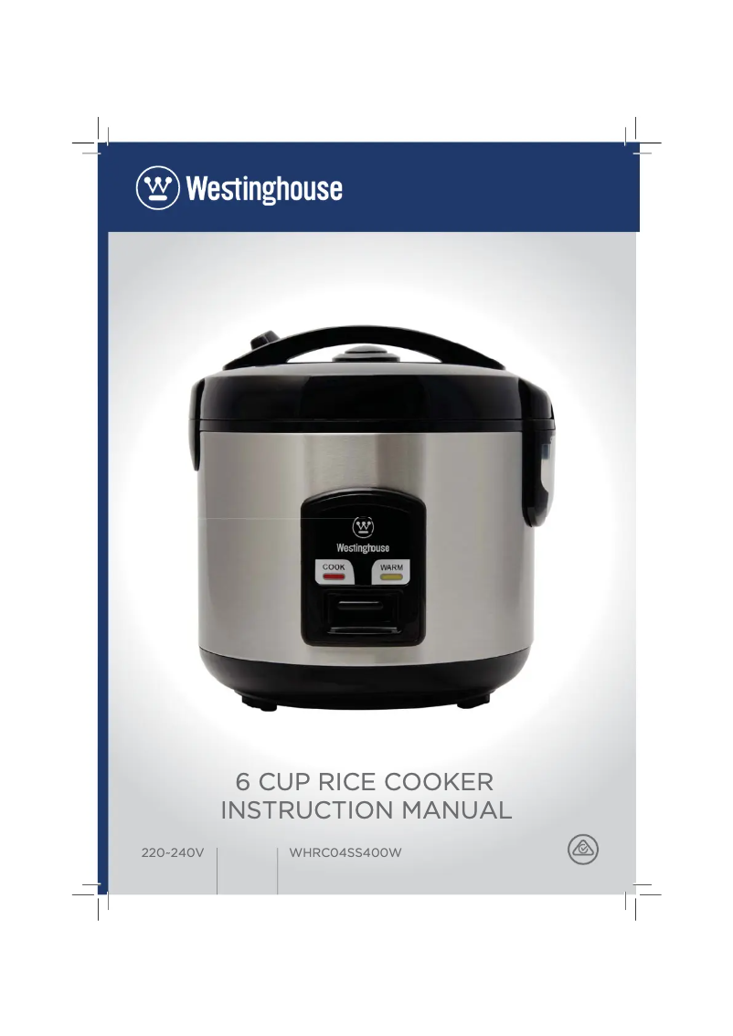 Page 1 of the manual User Manual Westinghouse WHRC04SS