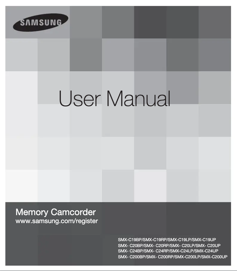 Page 1 de la notice Manuel utilisateur Samsung SMX-C200RP