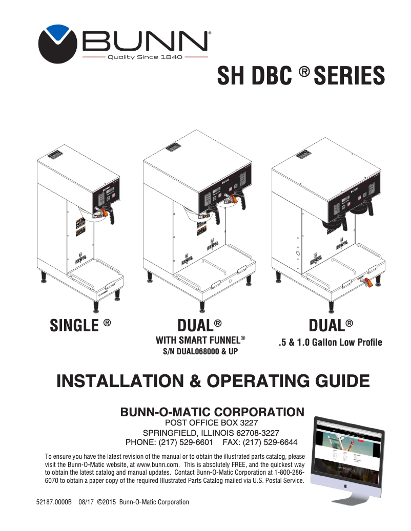 Image de la première page du manuel de l'appareil Dual BrewWISE Soft Heat DBC