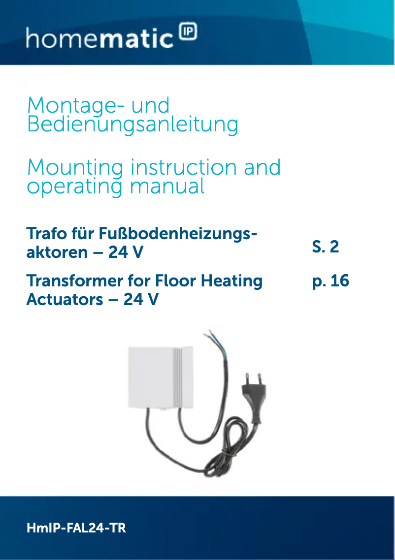 First page image of the manual for HMIP-FAL24-C6