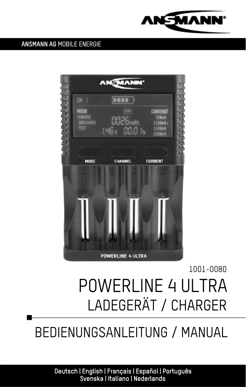 Page 1 of the manual User Manual Ansmann Powerline 4 Ultra
