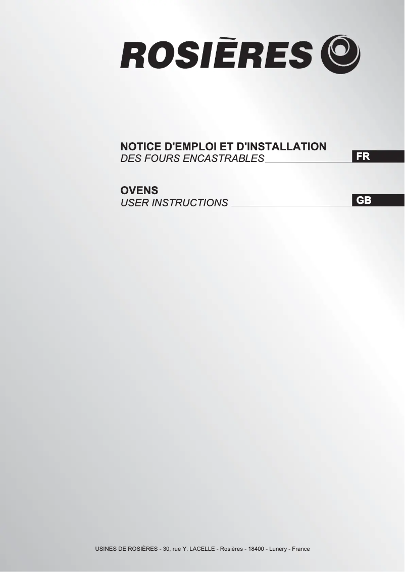 First page image of the manual for RF 6411 RB