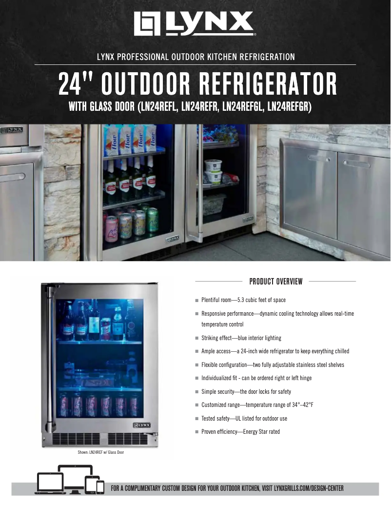 First page image of the manual for LN24REFR