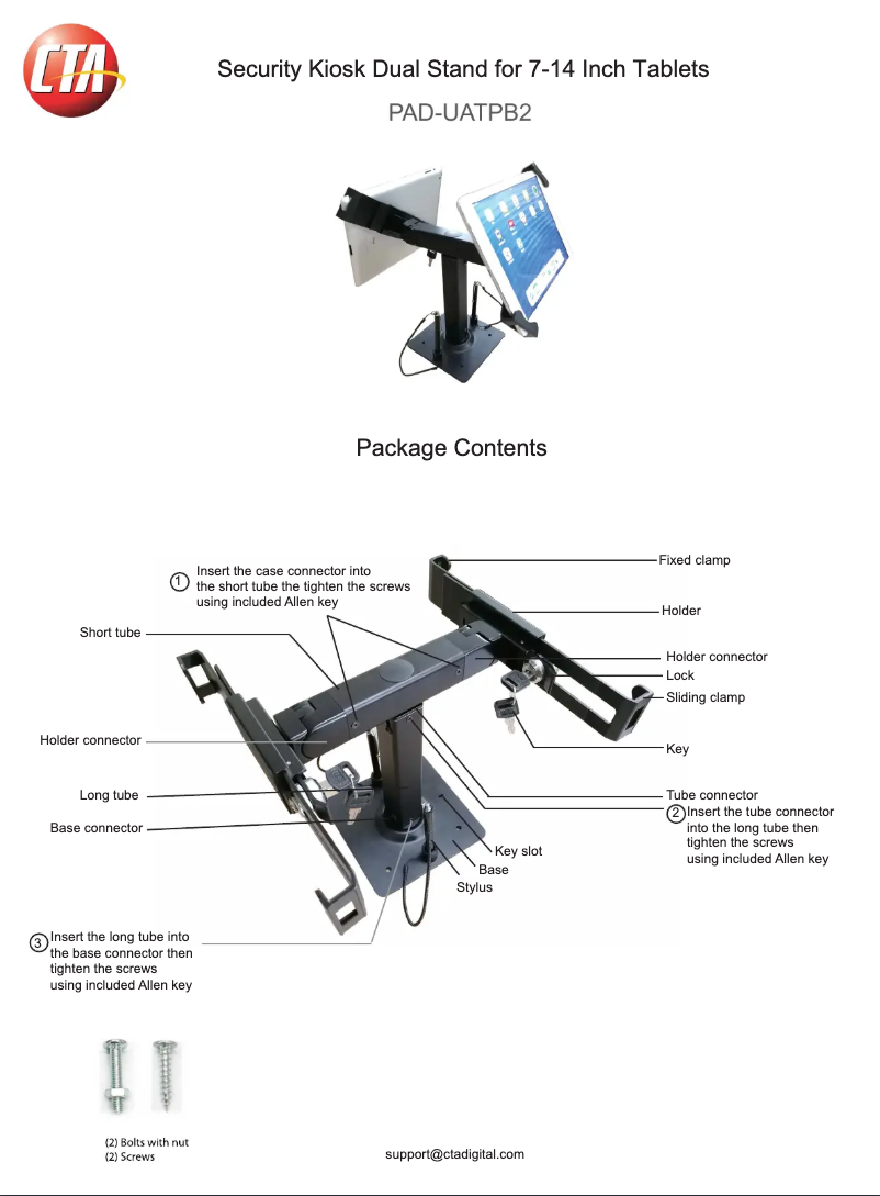 Page 1 of the manual User Manual CTA Digital PAD-UATPB2