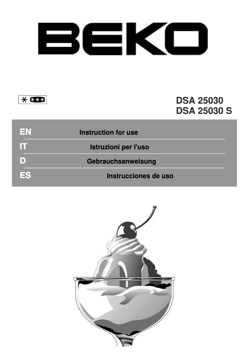 First page image of the manual for SA 25030