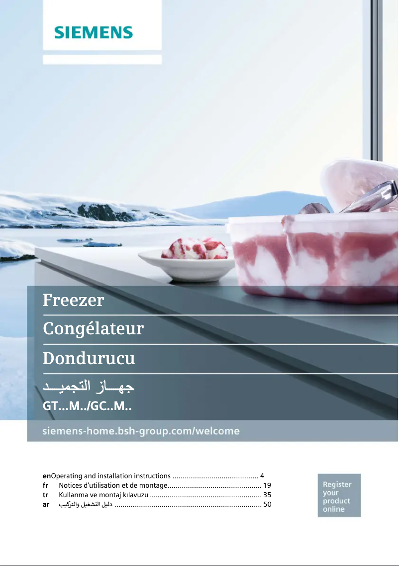 Page 1 of the manual User Manual Siemens GC34MAW22N