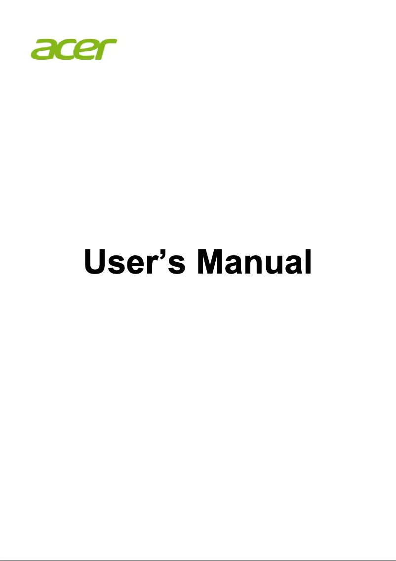 Page 1 of the manual User Manual Acer Altos P30 F8
