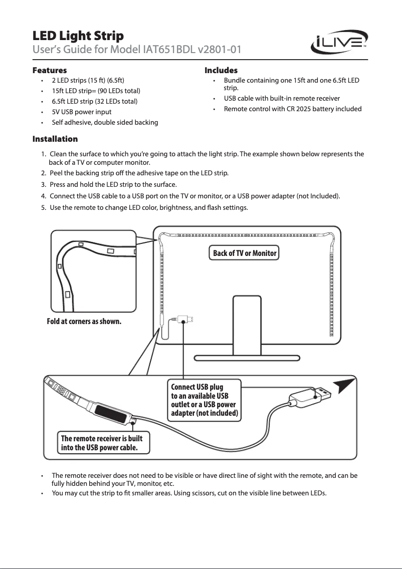 Page 1 of the manual User Manual iLive IAT651BDL