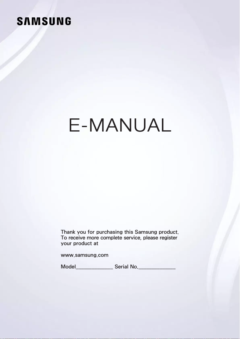 First page image of the manual for UE88JS9505QXXE