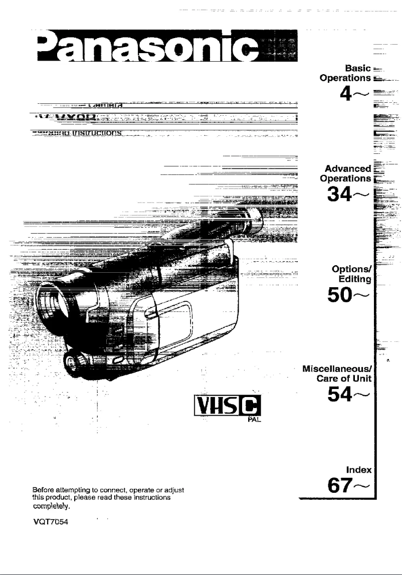 First page image of the manual for NV-VX9B