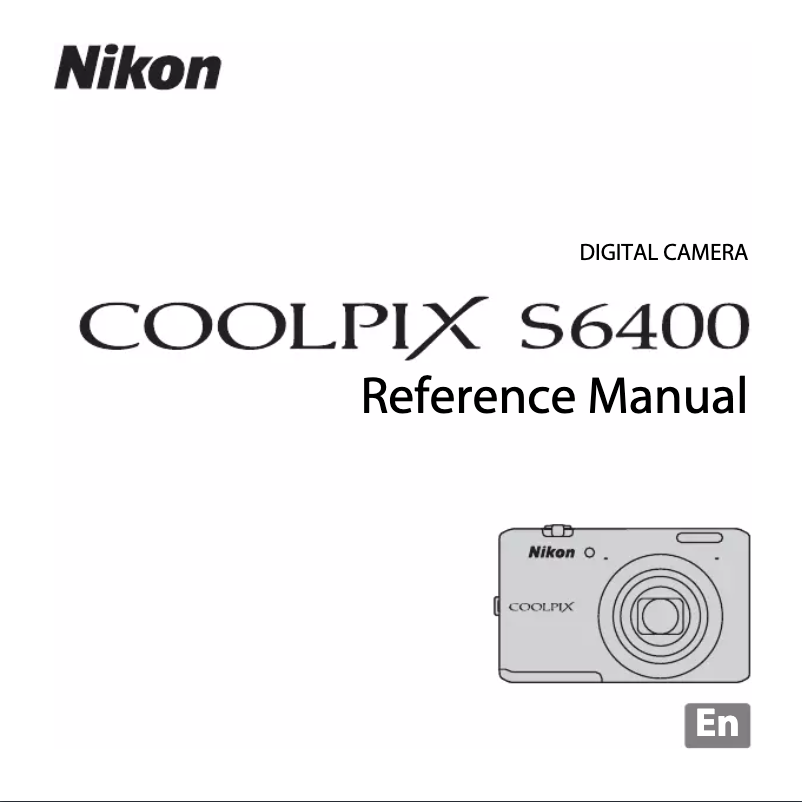 Page 1 of the manual User Manual Nikon Coolpix S6400